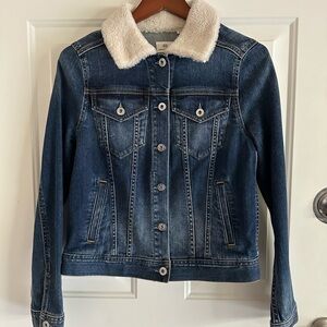 AG Denim Jacket with Lamb Shearing Collar